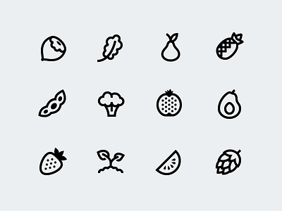 Plants for Windows10 berry food fruit health icon icons line icons nature nut plant vegan vegetables