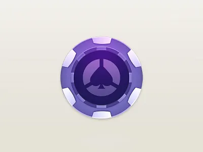Poker chip game icon logo ui