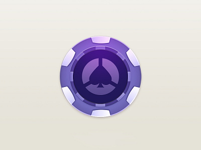 Poker chip game icon logo ui