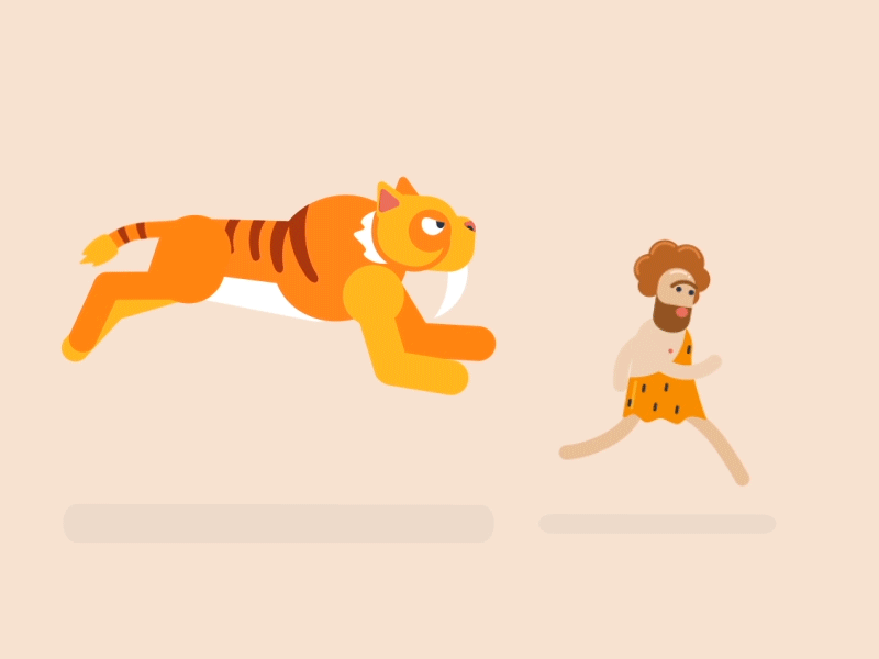 The Hunter activity animation cycle gif human hunter motion movement run tiger