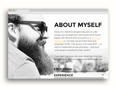 About My Beard about about me beard derek mohr fear the beard graphic design hipster ui design web design web development website wordpress