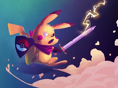Pikachu cintiq fan art illustration pikachu wacom