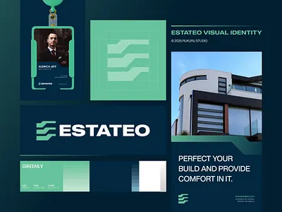 Estateo Logo b2b brand brand design brand identity branding company logo design graphic design home identity logo logo design logomark logotype mark print real estate rukuru visual identity