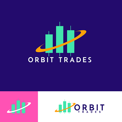 Orbit Trades | Logo abstract business clean currency economy finance flat geometric growth invest logo market minimal modern profit simple stock symbolic trade vector