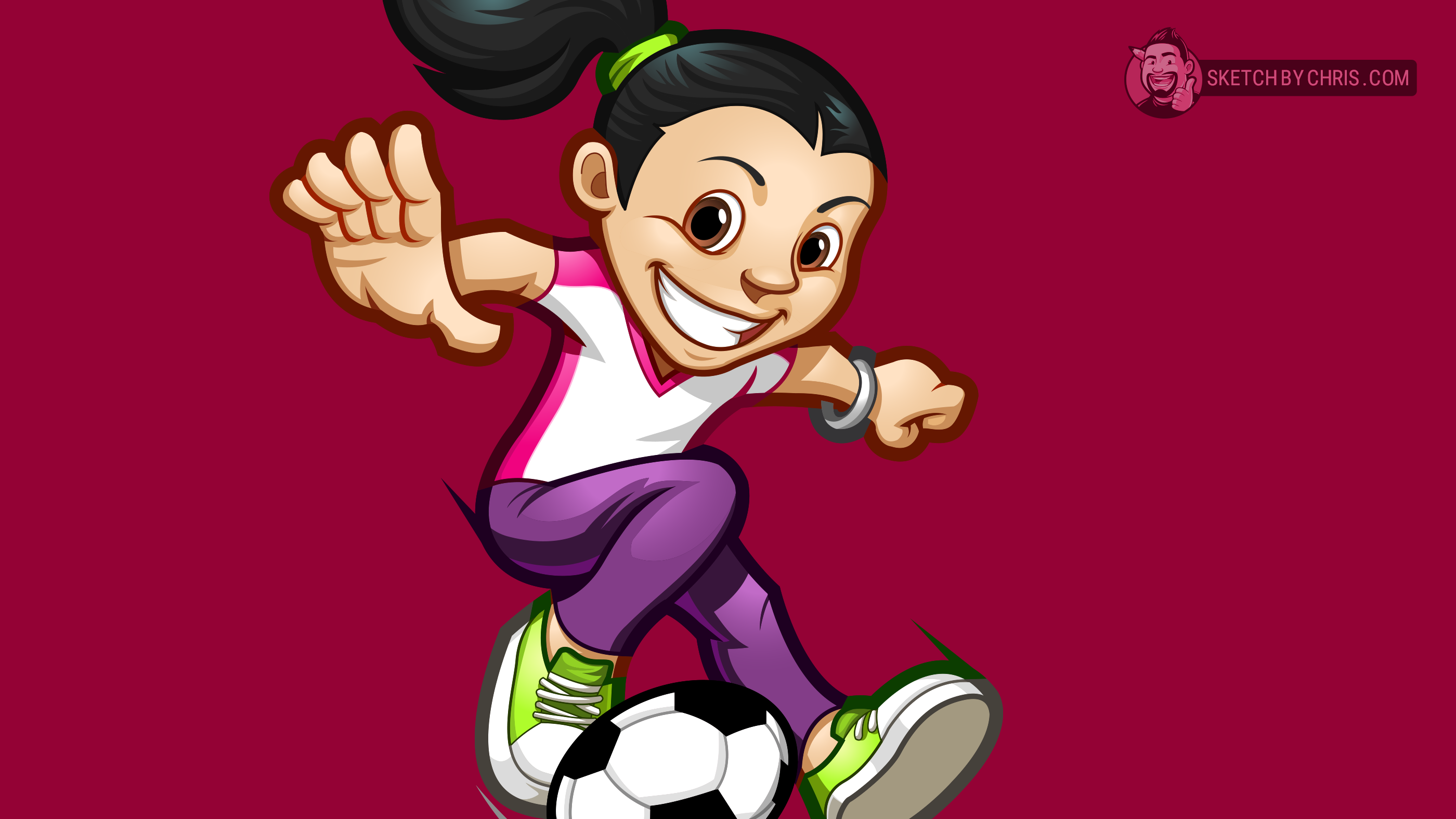 Soccer Girl cartoon illustration cartoon illustrator girl illustration soccer vector