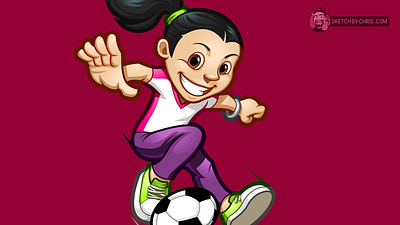 Soccer Girl girl illustration soccer vector