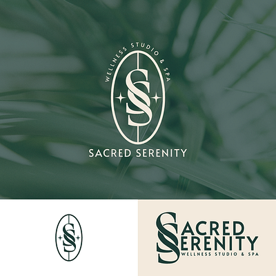 Sacred Serenity | Wellness Studio & Spa Logo abstract balance clean elegant geometric harmony lineart logo meditation minimal nature peace relaxation simple spa symbolic vector wellness yoga zen