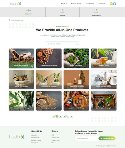 Gallery Products company gallery ui web design