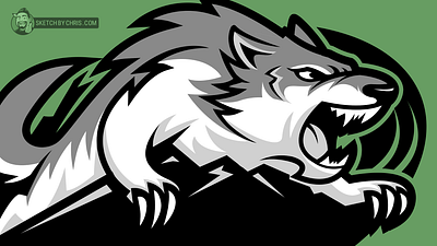 Timber Wolf Logo illustration mascot timber wolf vector wolf