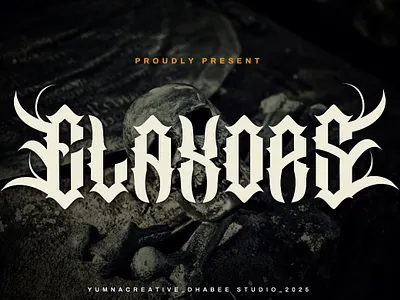 Elaxors – Classic Blackletter Font blackletter bold classic decorative design display font fraktur gothic illustration medieval modern music new old english rock typeface typography vintage web