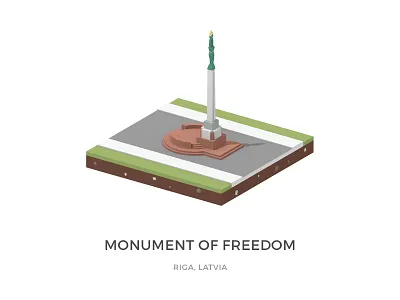 Statue in Riga WIP 3d blender isometric low poly
