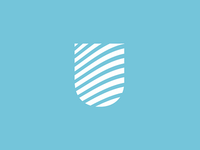 "U" Shield black brand crown logo mark shield u waves white wipe