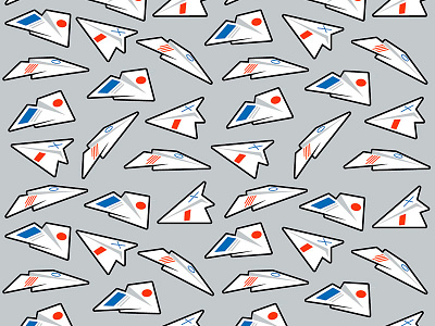 Construyendo mi Éxito Pattern avión fly illustrator papel paper patrón pattern plane texture vector wacom