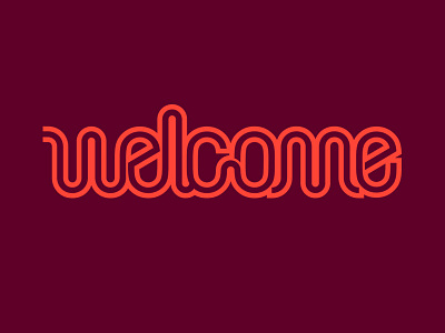 Welcome logo logotype sanserif type typography