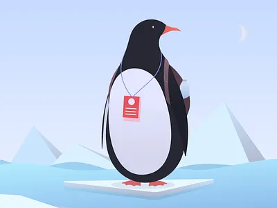 Penguin animal bird conference iceberg illustration keynote ocean penguin water
