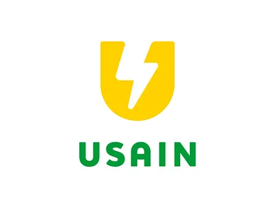 Usain Bolt green jamaican logo olympics runner usain bolt yellow