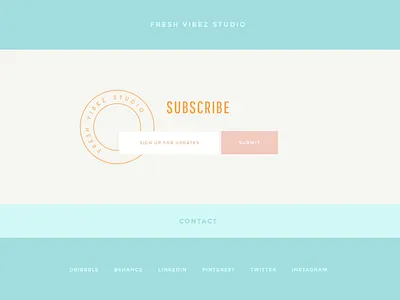 Fresh Vibez Studio website clean design landing page layout logo minimal web web design website