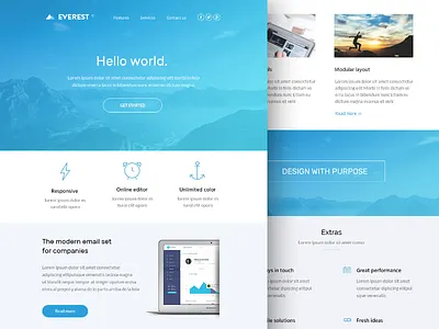 Everest - HTML Responsive Email Template builder email envato header html5 landing page mail mailchimp material modern newsletter template