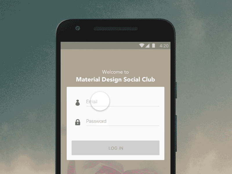 Login prototype (Framer download link attached) android animation app design framer framerjs login material design textfield ui ux validation