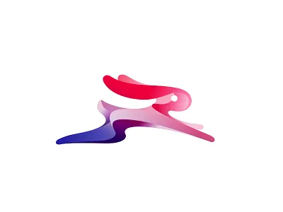 Rabbit animal design illustration logo mark motion rabbit run running speed