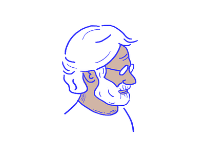 Hairy man - Day #050 beard hairy illustration oldman portrait