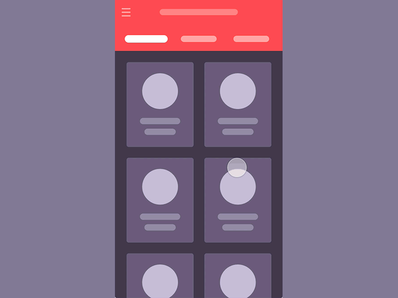 #2 Double Menu animation app cards gif interaction ios low fidelity menu mobile principle ui ux