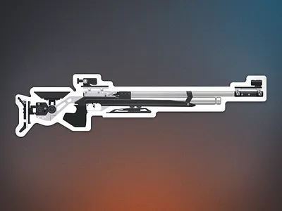 Olympic 10m air rifle (Feinwerkbau) air airsoft futuristic gun olympics rifle sci fi sticker stickermule weapon