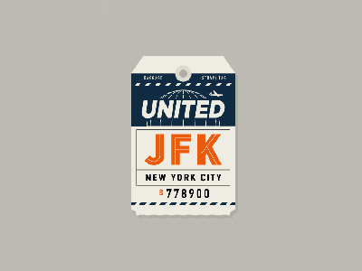 JFK advertising design flat design illustration packaging design retro ticket travel tropicals