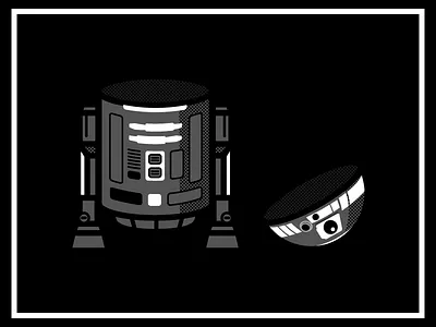 Empty inside artoo detoo illustration illustrator kenny baker r2 d2 r2d2 rip star wars vector
