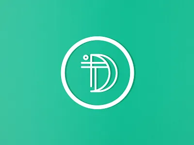 Personal Branding branding brandmark circle clean initials logo simple symbol td