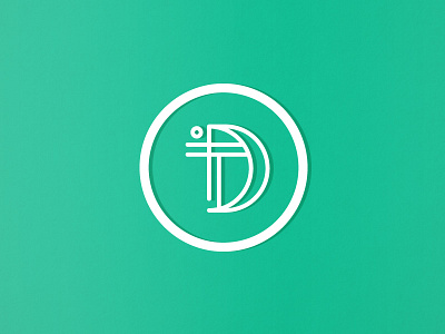 Personal Branding branding brandmark circle clean initials logo simple symbol td