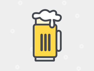 FOR ALL BEER LOVERS! beer design flat icon illustration yellow