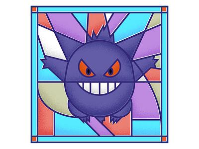 Gengar cartoon design gengar graphic illustration nintendo pokemon pokemongo pokémon vector