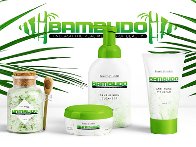 Bambudo Cosmetics bambudo branding cosmetics design fresh green logo