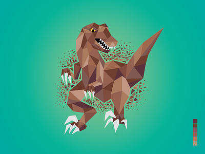 Geometric Dino (2/3) dino geometric graphic design