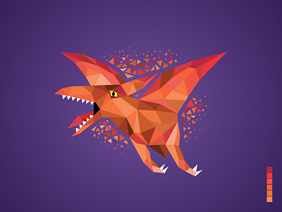 Geometric Dino (3/3) dino geometric graphic design