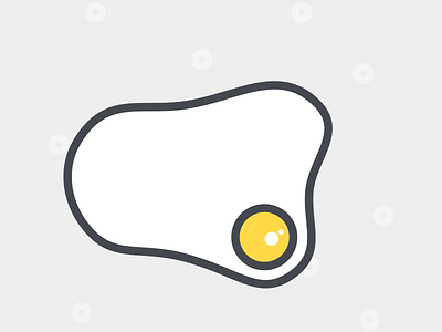 Egg! design flat icon illustration splash white yellow