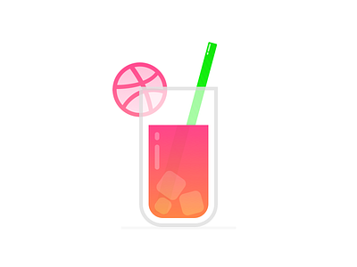 2x Dribbble Invite cocktail draft dribbble dribbble invite invitation invite pink ui ux