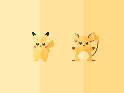Pikachu electric iconography illustration lightening pikachu pokemon raichu