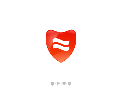 Flag in a heart shield - proposed logo concept flag flag logo flag symbol heart heart logo logo mark shield shield logo sign