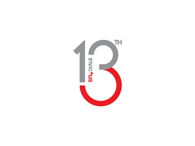 Invictus 13th Anniversary Logo (Chosen Concept) 13 anniversary celebrating design invictus logo minimal typography