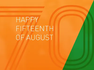 Happy 70th Independence Day India 15 august flag font graphic heritage independence india indian minimal tricolor typography