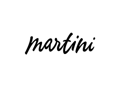 Martini Creative agency calligraphy custom hand lettering handmade handwritten lettering logo logotype martini typerface typography