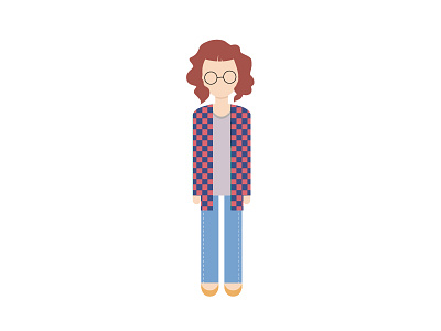 Girly avatar girl illustration vector