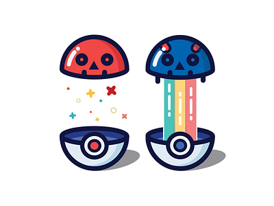 Pokemon Surprise pokemon skull surprise vector İllustration