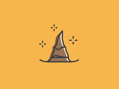 Sorting Hat harry potter icon illustration line sorting hat vector