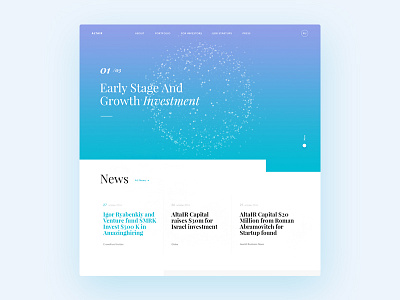Sphere I_I blue clean concept design flat layout slider ui ux