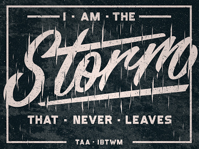 Storm amity hand lettering lettering lyrics metal script