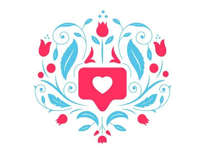 When a "Like" goes further than being a simple like. illustration instagram lettering ornaments