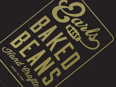Earls Best Baked Beans baked beans can label retro vintage